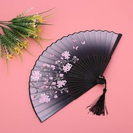 Leques de Madeira Dobráveis Xnferty - Design Vintage Chinês/Japonês em Seda | Presente Elegante & Funcional - imagem 5