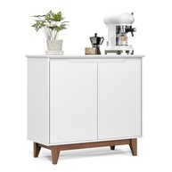 Buffet Flow 2 Portas com Prateleira Ajustável - Design Moderno em Madeira para Sala de Jantar (Branco) - imagem 4