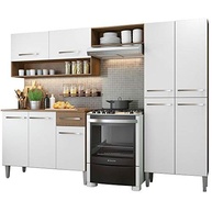 Cozinha Compacta Madesa Emilly Pop com Armário e Balcão – Estilo Moderno Rustic/Branco - imagem 4