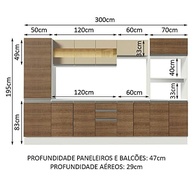 Cozinha Completa Smart 300cm Madesa - MDF Premium com Design Moderno - imagem 3