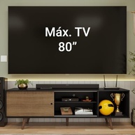 Rack Madesa Dubai para TV até 65" com Design Rustic - Moderno e Resistente - imagem 5