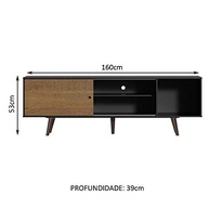 Rack Madesa Dubai para TV até 65" com Design Rustic - Moderno e Resistente - imagem 4