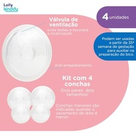 Concha Amamentação Lolly Macia Transparente - Proteção e Conforto para Mães - imagem 4