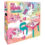 Mesa com Cadeira Unicórnio - Monte Líbano - Brinquedo Educativo Infantil com Temática Mágica - imagem 3