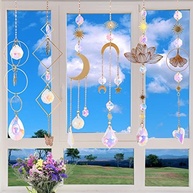 Apanhadores de Sol com 6 Cristais Coloridos - Arco-Íris Mágico para Decoração Interna e Externa - imagem 3
