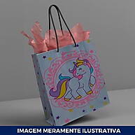 Sacolas Unicórnio: Kit 30 Kraft para Presentes Mágicos! - imagem 1