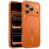 JETech Capa Magnética para iPhone 17 Pro Max (6,9") - MagSafe, Fosca Translúcida, Antichoque e Minimalista (Laranja) - imagem 2