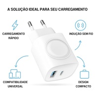Carregador 3 em 1 Magnético Sem Fio para Watch + USB-C PD 20W Turbo - imagem 4
