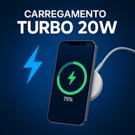 Carregador Magnético Sem Fio 20W Qi: Carregamento Rápido e Seguro para seu Smartphone - imagem 3