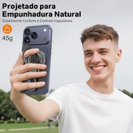 Suporte MagSafe Tobeape 3 em 1: Anel Magnético Ajustável, Anti-Estresse e Dobrável para iPhone e Smartphones (Preto) - imagem 5