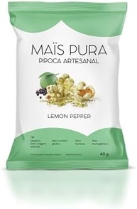 Mais Pura Pipoca Artesanal Maïs Pura Sabor Lemon Pepper 40G - imagem 1