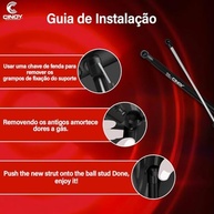 Amortecedor Porta Malas Fiat Palio 1996-2005 Cinoy - Peça de Reposição Original - imagem 5