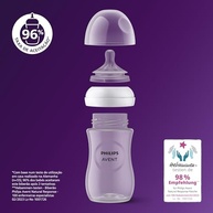 Mamadeira Philips Avent Pétala 3.0 260ml com Bico Médio - Azul - imagem 4