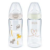 Mamadeira NUK First Choice: 2 Unidades 300ml com Brilho! - imagem 1