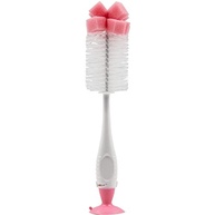Escova para Mamadeira e Bico com Ventosa Rosa - Limpeza Fácil e Segura - imagem 2