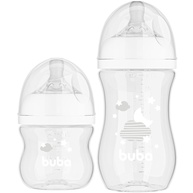 Kit 2 Mamadeiras Easy Flow Nuvem Branca 120/270ml - Sistema Anticólico Buba - imagem 1