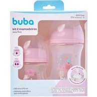 Kit 2 Mamadeiras Easy Flow Elefante Rosa 120/270ml - Sistema Anticólico Buba - imagem 5