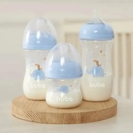 Kit 3 Mamadeiras Easy Flow Elefante Azul 120/270/330ml - Sistema Anticólico para Bebês - imagem 3