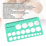 Régua de Medição de Mamilo Akozon com Fita Métrica 1,5m - Silicone Flexível para Flanges de Bomba Tira Leite - imagem 3