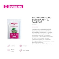 Sanremo Saco Plástico Hermético 1000ml com Fecho Duplo - Mantenha Alimentos Frescos por Mais Tempo - imagem 4