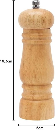 Moedor Manual de Pimenta e Sal em Madeira Premium com Mecanismo de Cerâmica - Design Rústico para Cozinha Gourmet - imagem 3