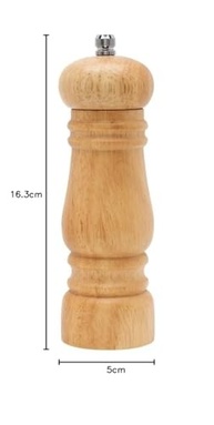 Moedor Manual de Madeira para Pimenta e Sal com Mecanismo de Cerâmica - Design Elegante e Ajuste de Granulometria - imagem 4