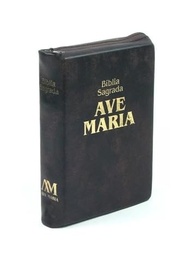 Bíblia Ave-Maria Zíper Média Marrom: Sua Companheira Espiritual Diária - imagem 4