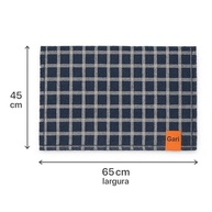 Kit 3 Panos de Chão Super Absorventes para Rodo - Azul Marinho Xadrez 65x45cm - imagem 4