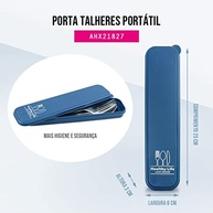 Porta Talheres Portátil com Tampa - Estilo Preto para Marmita, Viagem e Trabalho - imagem 3