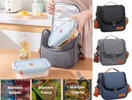 Bolsa Térmica Preta 6L com Alça de Ombro - Ideal para Marmita, Academia e Passeios - imagem 5