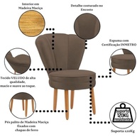 Cadeira Poltrona Recepção Veludo Marrom | Design Moderno e Conforto Premium MOBLAN - imagem 5