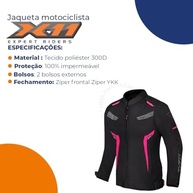 Jaqueta Moto Motociclista X11 One Sport Masculina Feminina - imagem 4