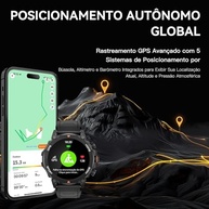 AURAFIT Smartwatch Masculino: GPS, AMOLED, 150+ Esportes, 5ATM, Chamadas Bluetooth - imagem 3