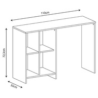Escrivaninha com 4 Nichos Matrix Preto - Design Compacto e Organizado para Estudos e Trabalho - imagem 4