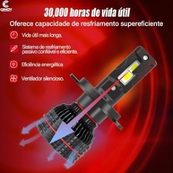 Kit Lâmpada Ultra LED Cinoy Power Max H4: 10000 Lumens, 6000K - Iluminação Potente e Segura - imagem 4