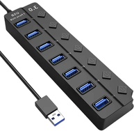 Hub USB 3.0 Premium: 7 Portas com Botões Individuais e LED para Máxima Velocidade (5Gbps) - imagem 1