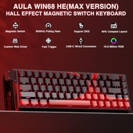 AULA WIN68 HE MAX: Teclado Gamer Hall Effect 8KHz para Performance Máxima - imagem 3