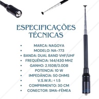 Antena Telescópica NA-773: Alcance Máximo para seu Rádio Walkie Talkie - imagem 3