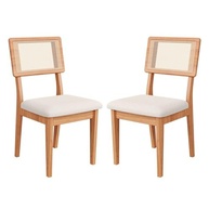 Cadeiras Dalla Costa com Assento Estofado e Encosto em Tela - Design Ergonômico em MDF Freijó Bege - imagem 2