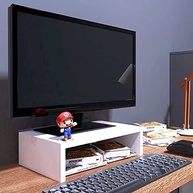 Suporte para Monitor MDF Branco com Armazenamento – Design Moderno para Escritório e Casa - imagem 4