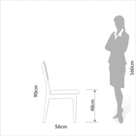 Cadeiras Dalla Costa com Assento Estofado e Encosto em Tela - Design Ergonômico em MDF Freijó Bege - imagem 4