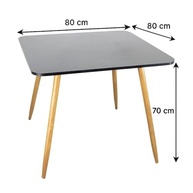 Mesa Quadrada 4 Lugares em MDF 80cm - Design Moderno para Cozinha e Sala de Jantar - imagem 4