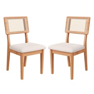 Cadeiras Dalla Costa com Assento Estofado e Encosto em Tela - Design Ergonômico em MDF Freijó Bege - imagem 1