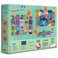 Kit Stitch 3 em 1: Quebra-Cabeça, Dominó e Memória - imagem 2