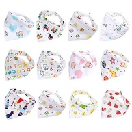 10 Pcs Babador Bandana Menino Menina Com 2 Botões - imagem 1