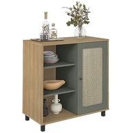 Buffet Charlotte em Carvalho com Detalhe Menta - Design Sofisticado e Funcionalidade Moderna - imagem 2