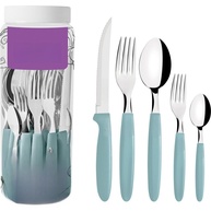 Faqueiro Aço Inox 30 Peças Menta - Conjunto Completo para Mesa Elegante - imagem 1