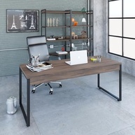 Mesa Diretor Kuadra 180x70x75cm – Design Industrial Moderno com Estrutura Preta - imagem 3