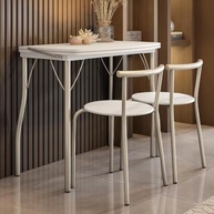 Conjunto Sala de Jantar Palermo com Mesa Retrátil e Cadeiras Ergonômicas Carraro - imagem 2