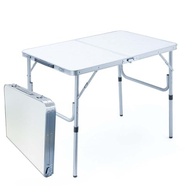 Mesa Dobrável Portátil 90x60x70cm - Alumínio Resistente para Camping, Estudo e Cozinha - imagem 2